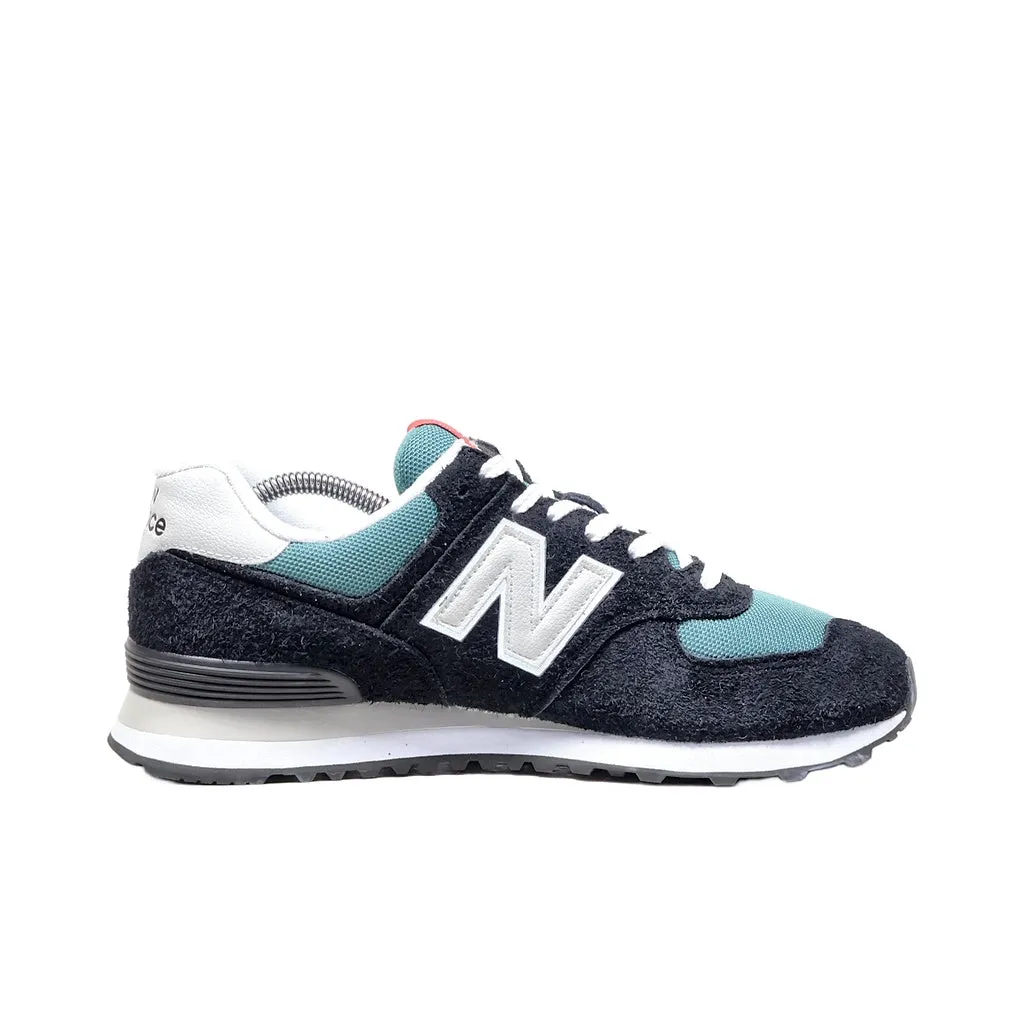 New Balance 574 Sport Shoes Suede Black Color For Men