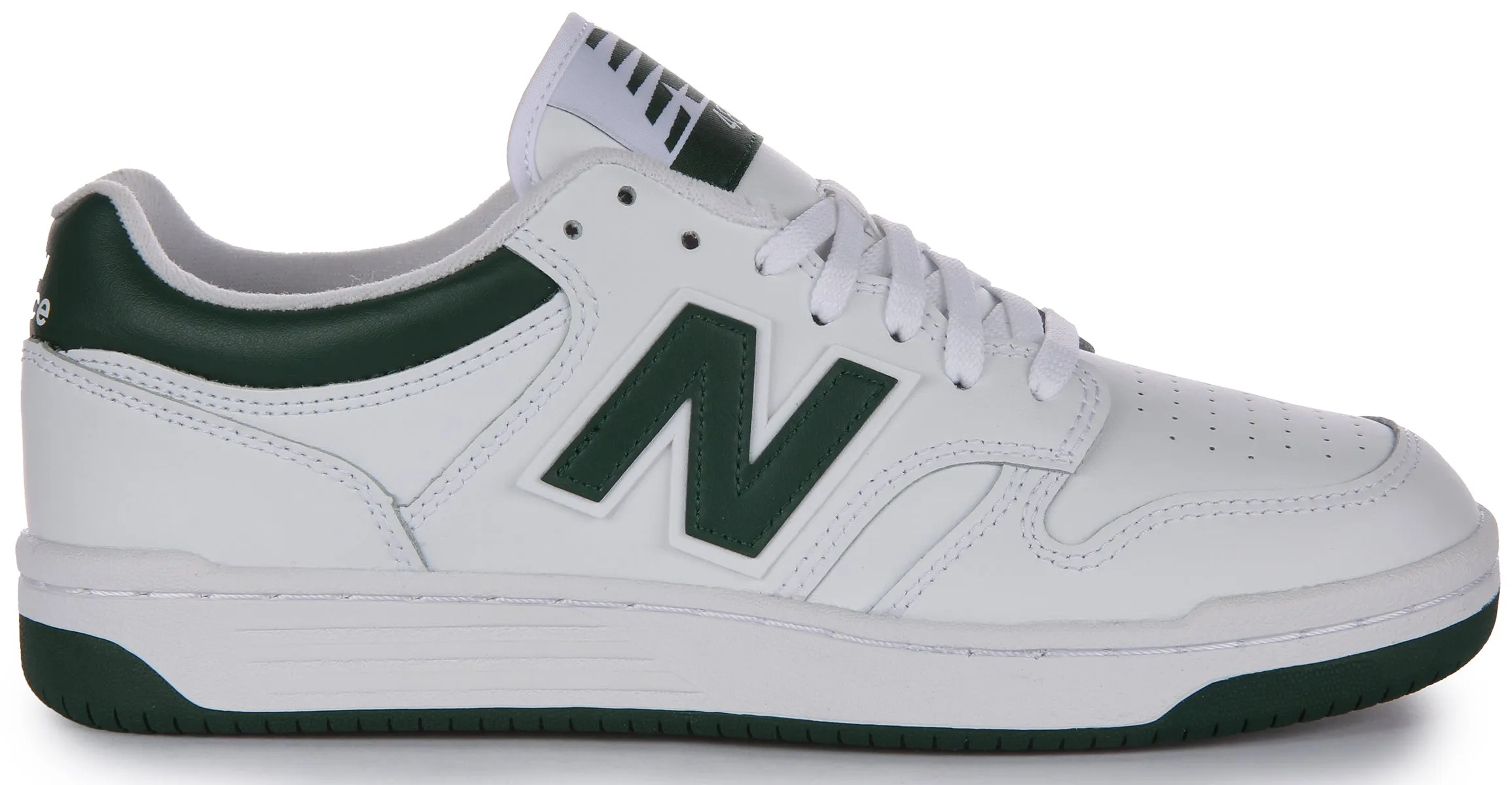 New Balance BB 480 LNG In White Green