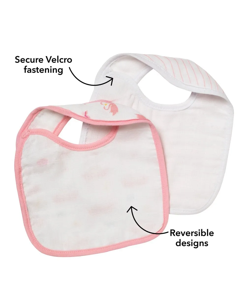 Nuby Muslin SNUG N' DRY Bibs 2 Pack