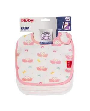 Nuby Muslin SNUG N' DRY Bibs 2 Pack