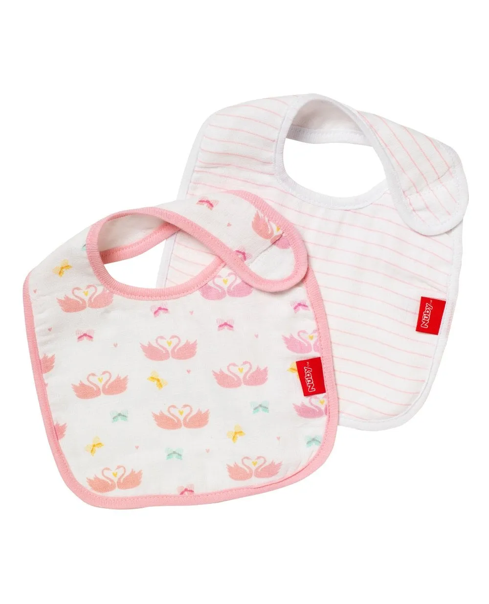 Nuby Muslin SNUG N' DRY Bibs 2 Pack
