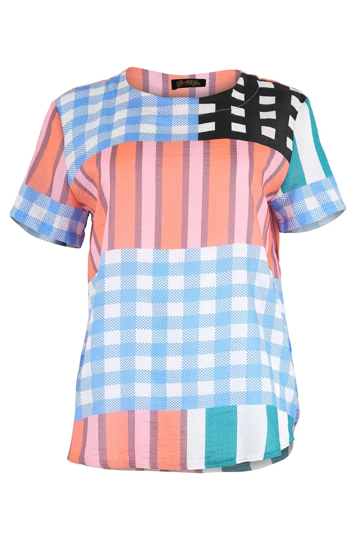 OLGA DE POLGA Central Park Top Seersucker - Blue