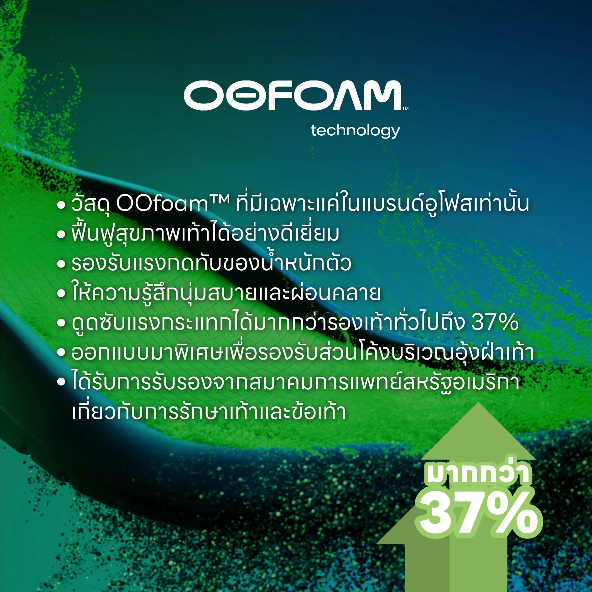 OOriginal Sport Azul รองเท้าเพื่อการฟื้นฟู