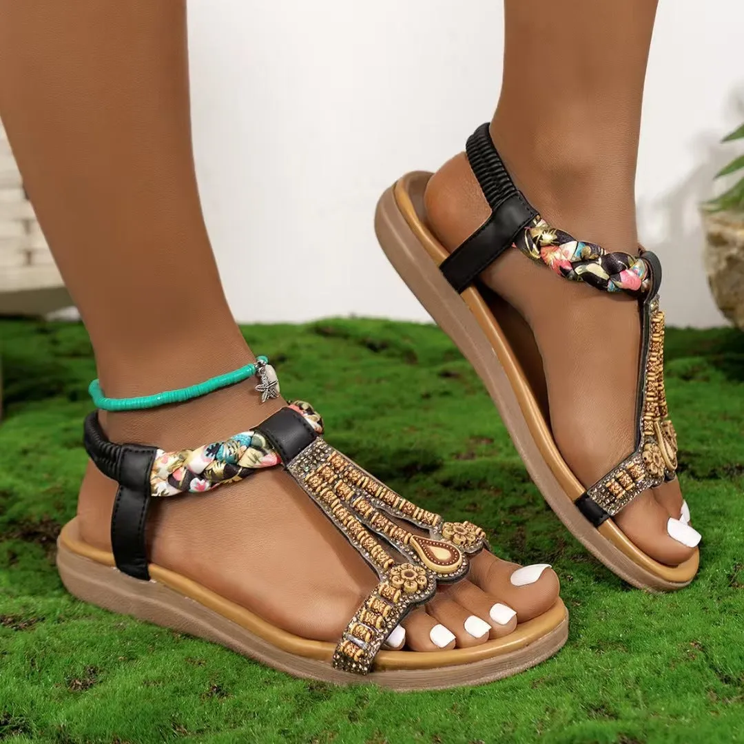Open Toe Flats Sandals