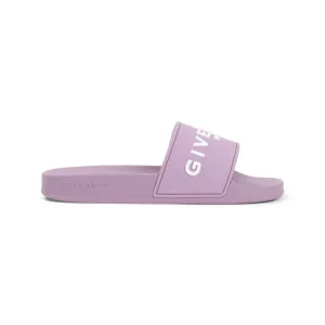 Orchid Purple Slide Flat Sandals