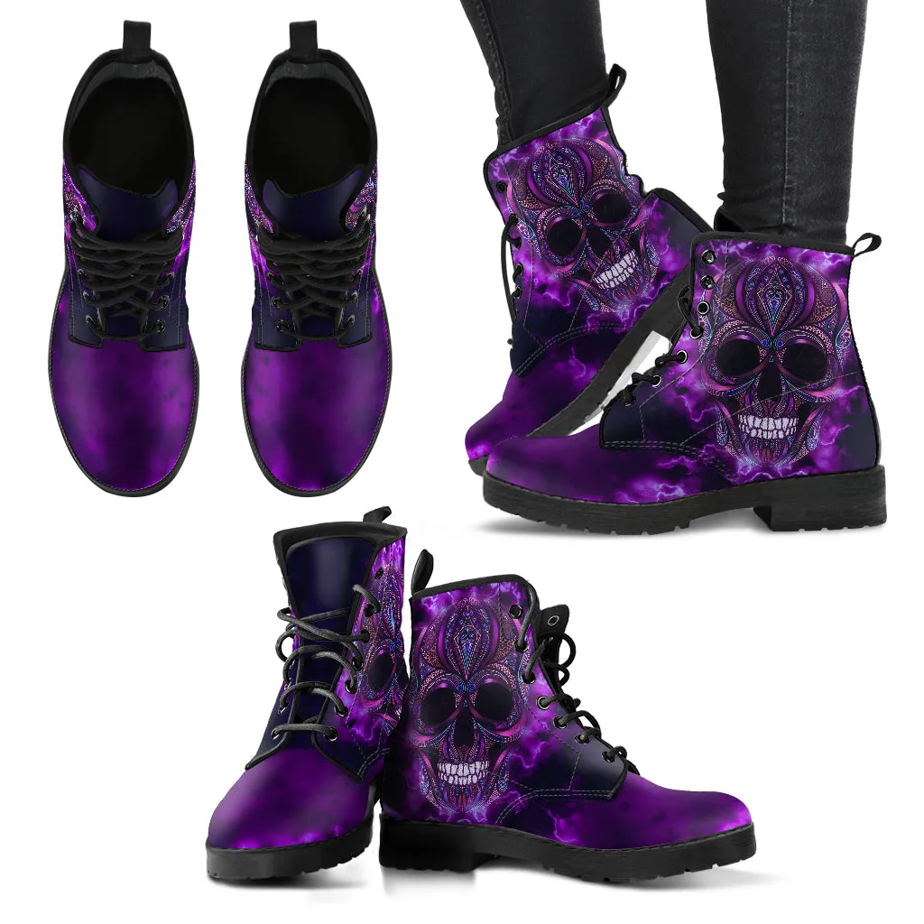 Oriental Skull Handcrafted Boots V2