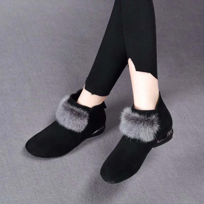 [perfect gift]Winter Women's Elegant Chunky Furry Ankle
