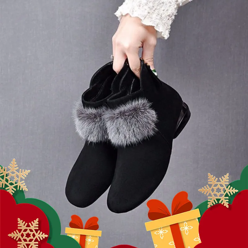 [perfect gift]Winter Women's Elegant Chunky Furry Ankle