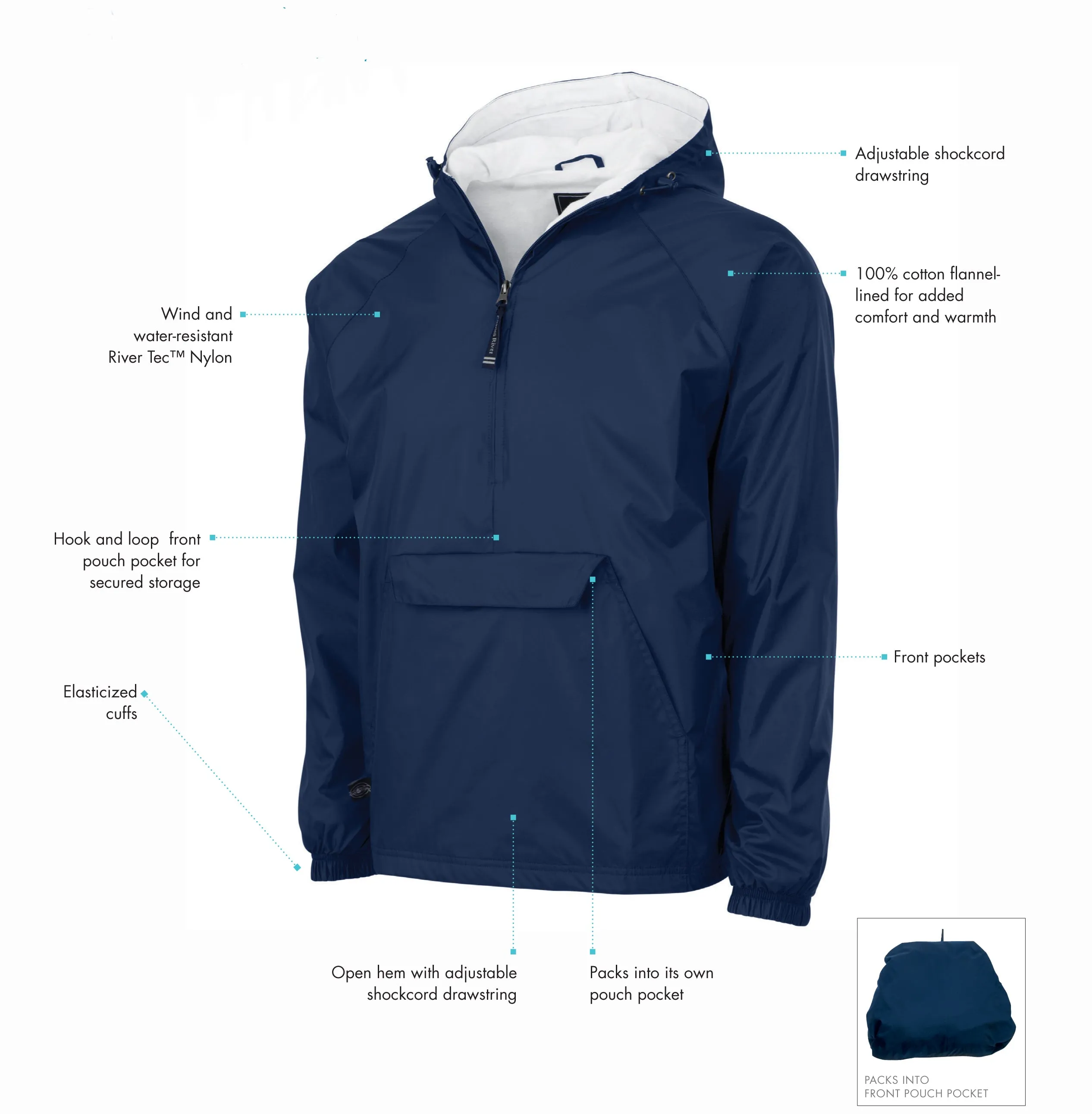Phi Chi Theta Flannel Lined Windbreaker - Custom Chapter