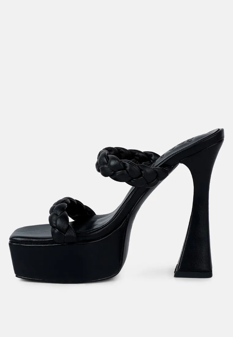 Pin-Up Braided High Heel Sandals By Ruw