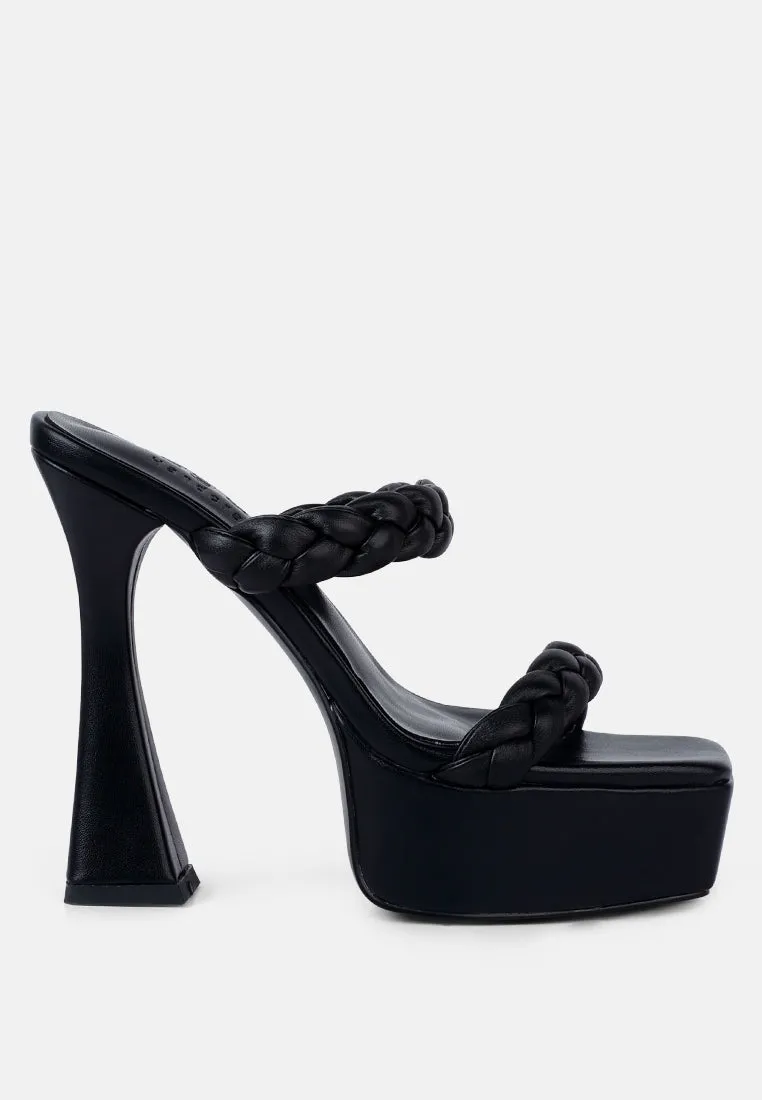 Pin-Up Braided High Heel Sandals By Ruw