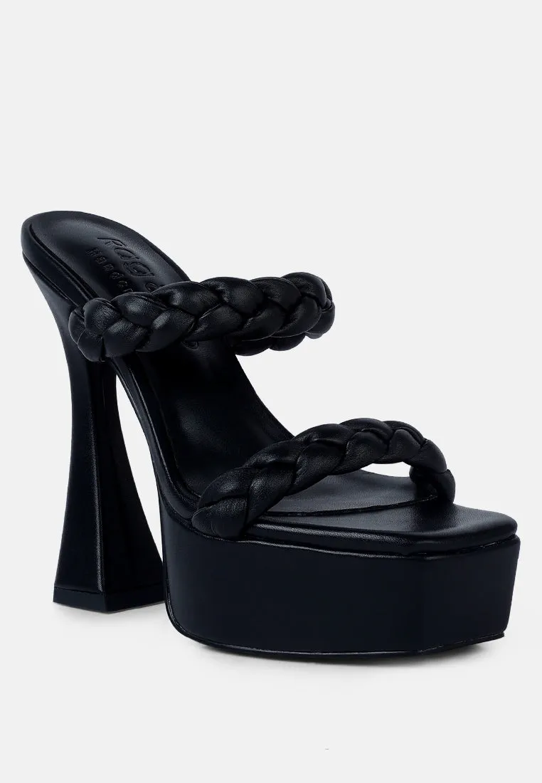 Pin-Up Braided High Heel Sandals By Ruw