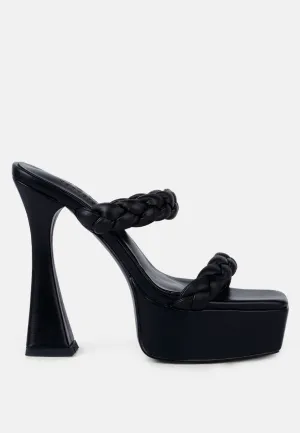 Pin-Up Braided High Heel Sandals By Ruw