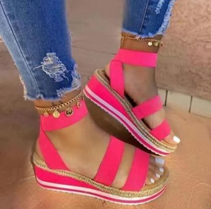 Platform Sandals for women, casual shoes for women fabric