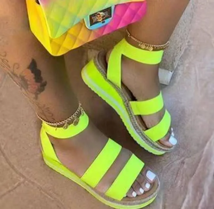 Platform Sandals for women, casual shoes for women fabric