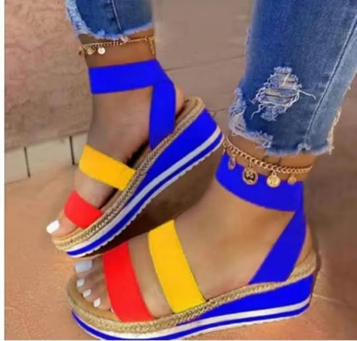Platform Sandals for women, casual shoes for women fabric