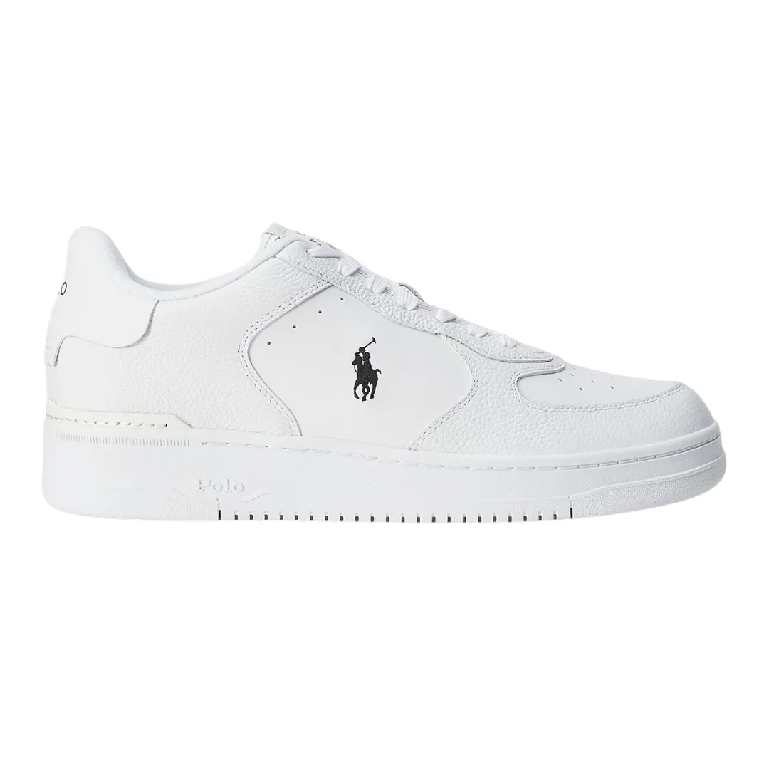 Ralph Lauren Masters Court Leather Trainer in White
