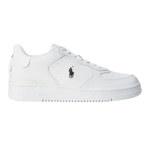 Ralph Lauren Masters Court Leather Trainer in White