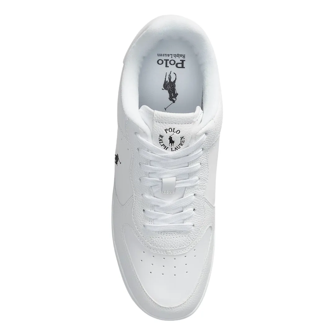 Ralph Lauren Masters Court Leather Trainer in White