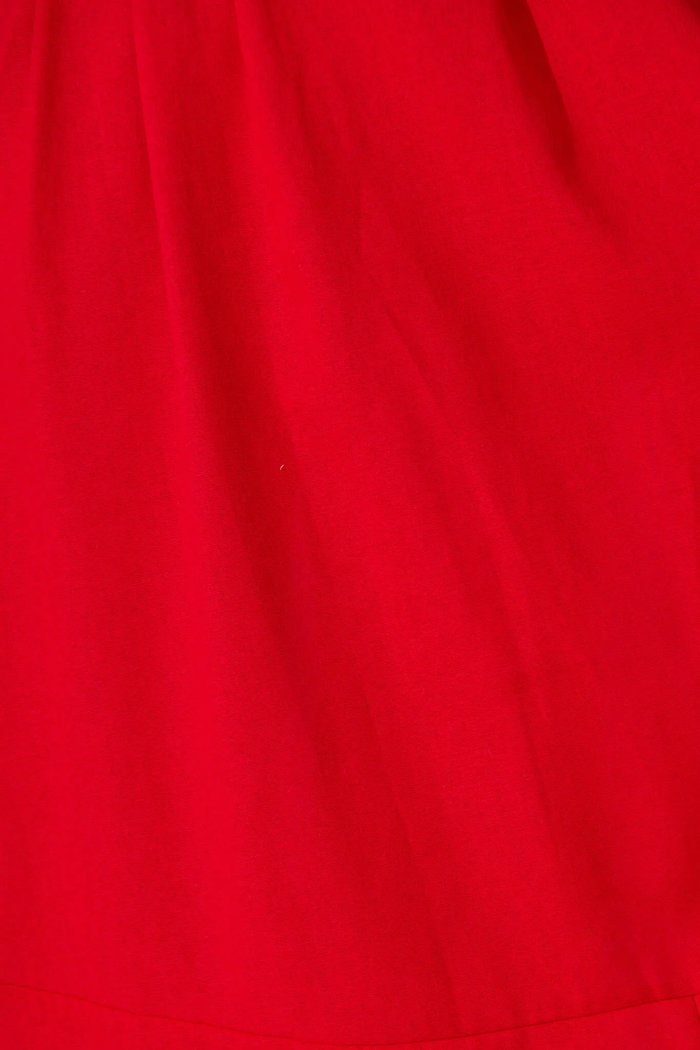Red Linen Blend Midi Dress for Winter