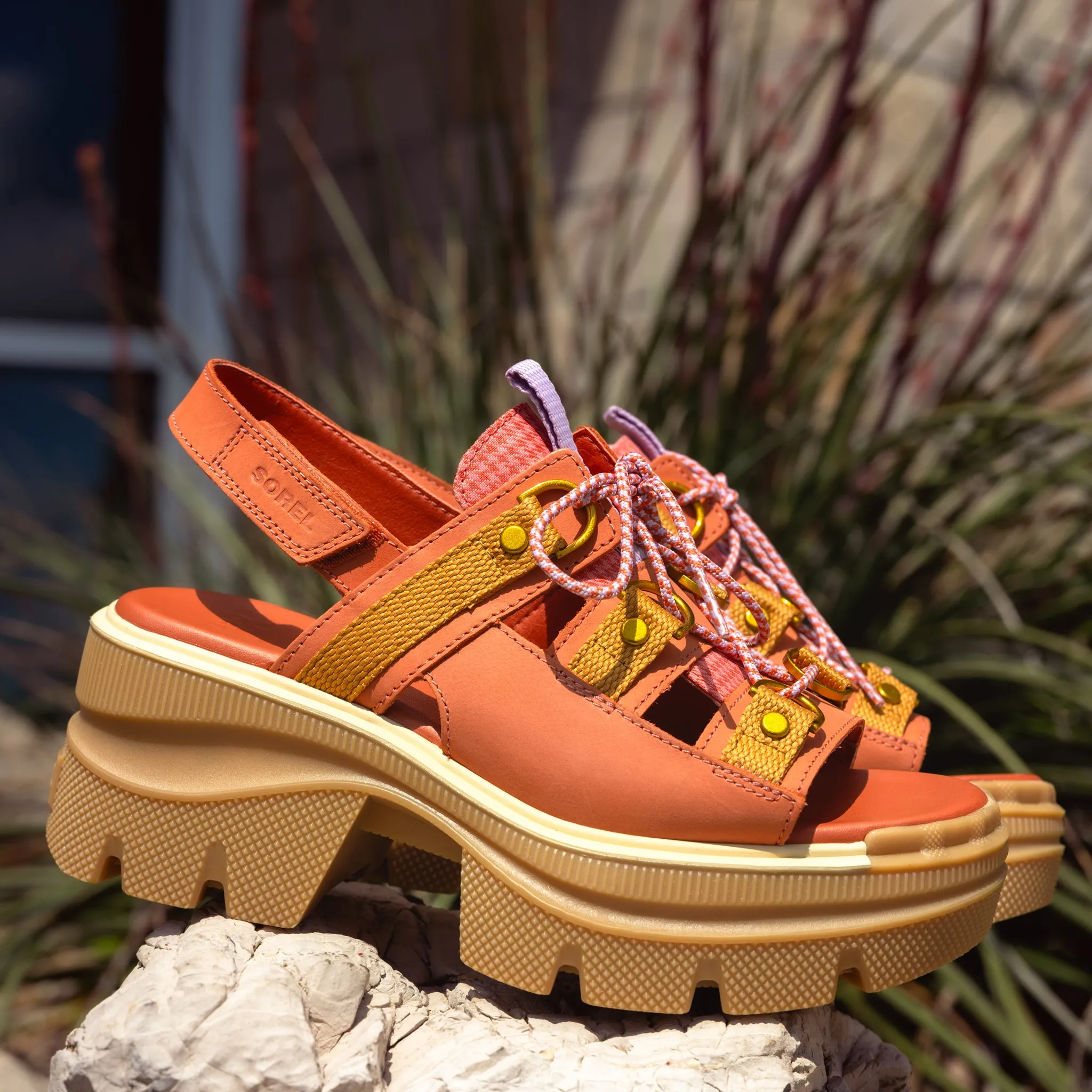 REIN CB LACE PLATFORM - TUSCAN - LEATHER