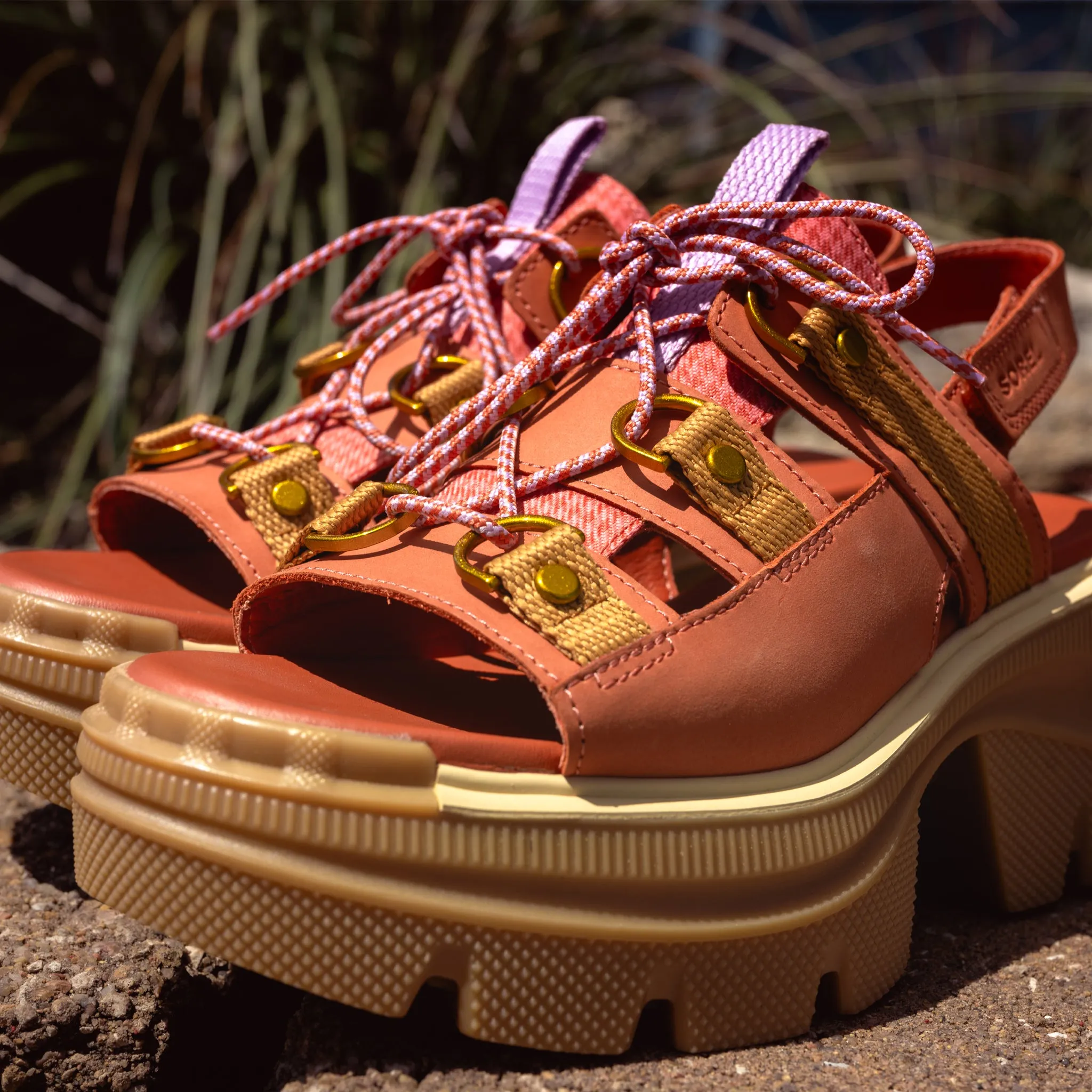 REIN CB LACE PLATFORM - TUSCAN - LEATHER