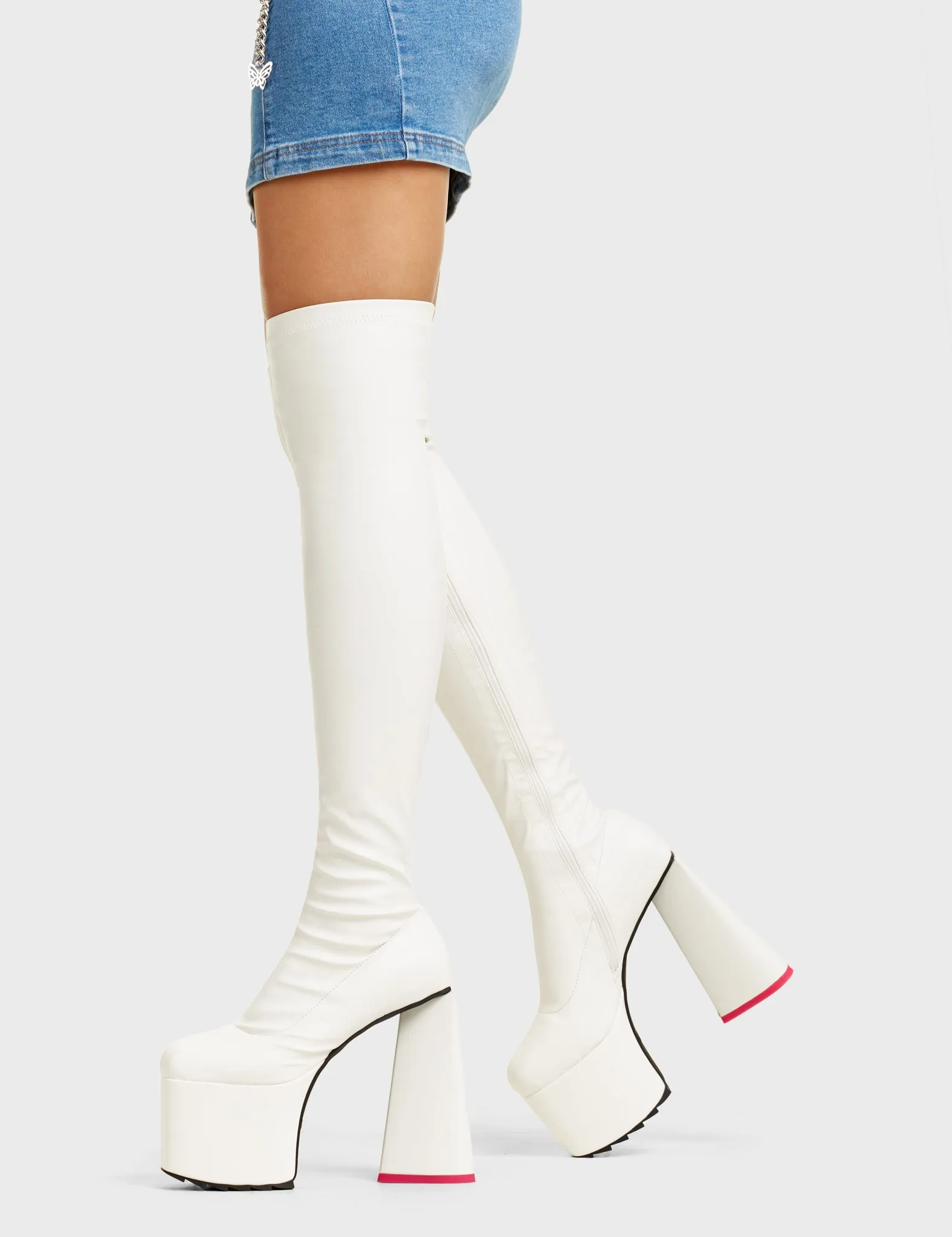 Separate Platform Thigh High Boots