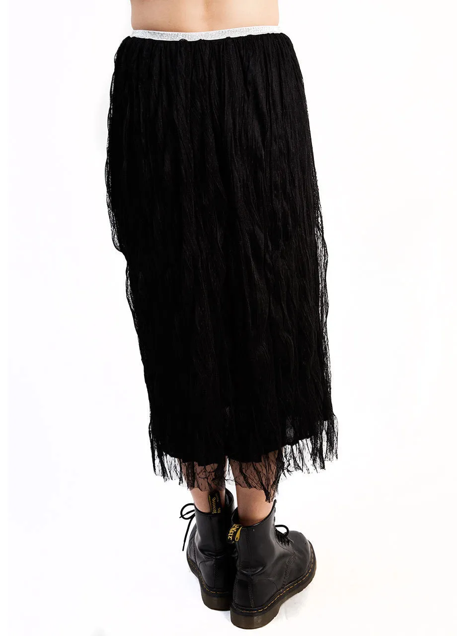 Sheer Lace Midi Skirt