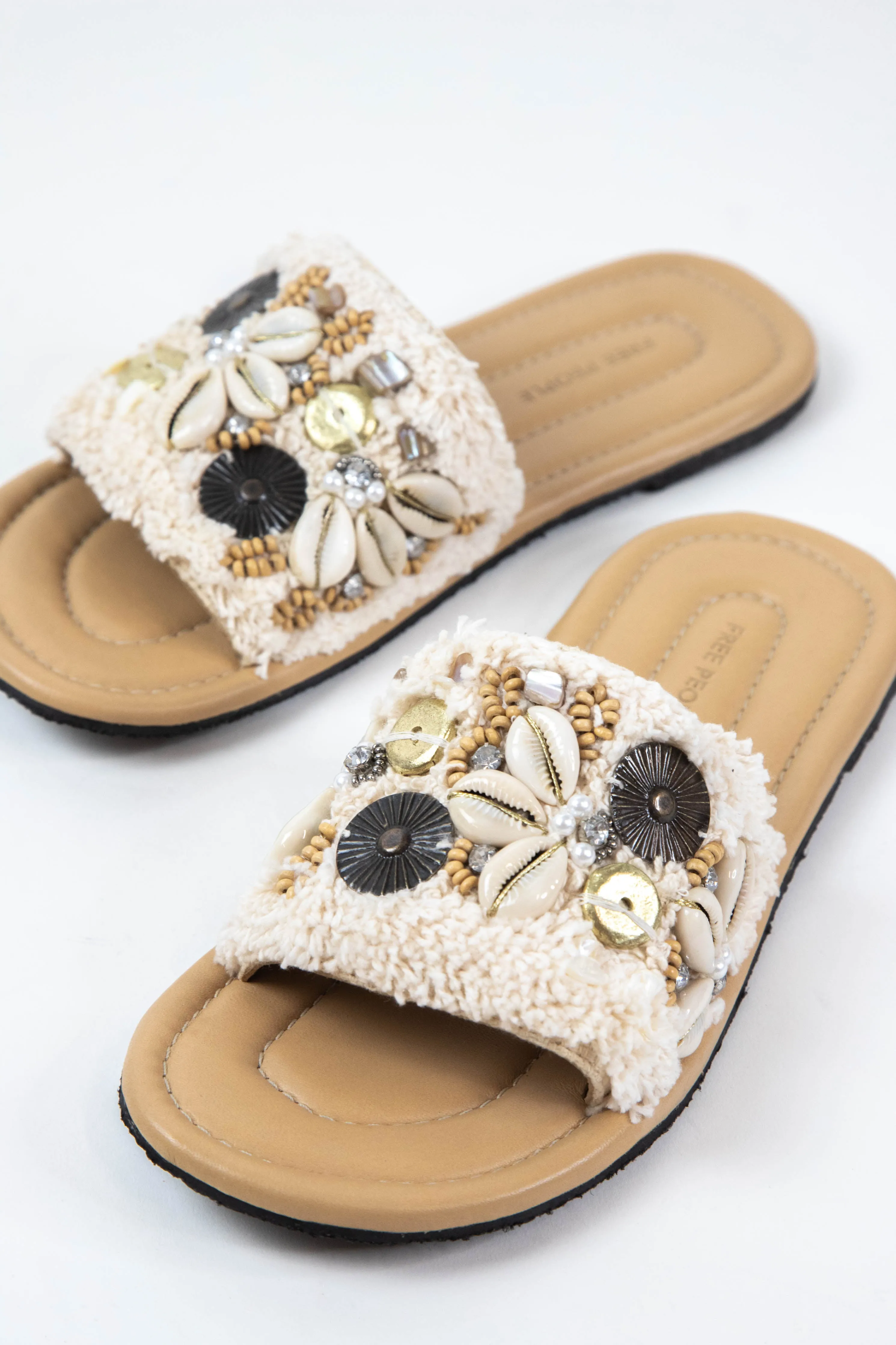 Shipwrecked Surf Shell Sandal, Chalk | Free People