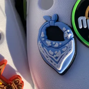 SHOE CHARMS - BLUE BANDANA