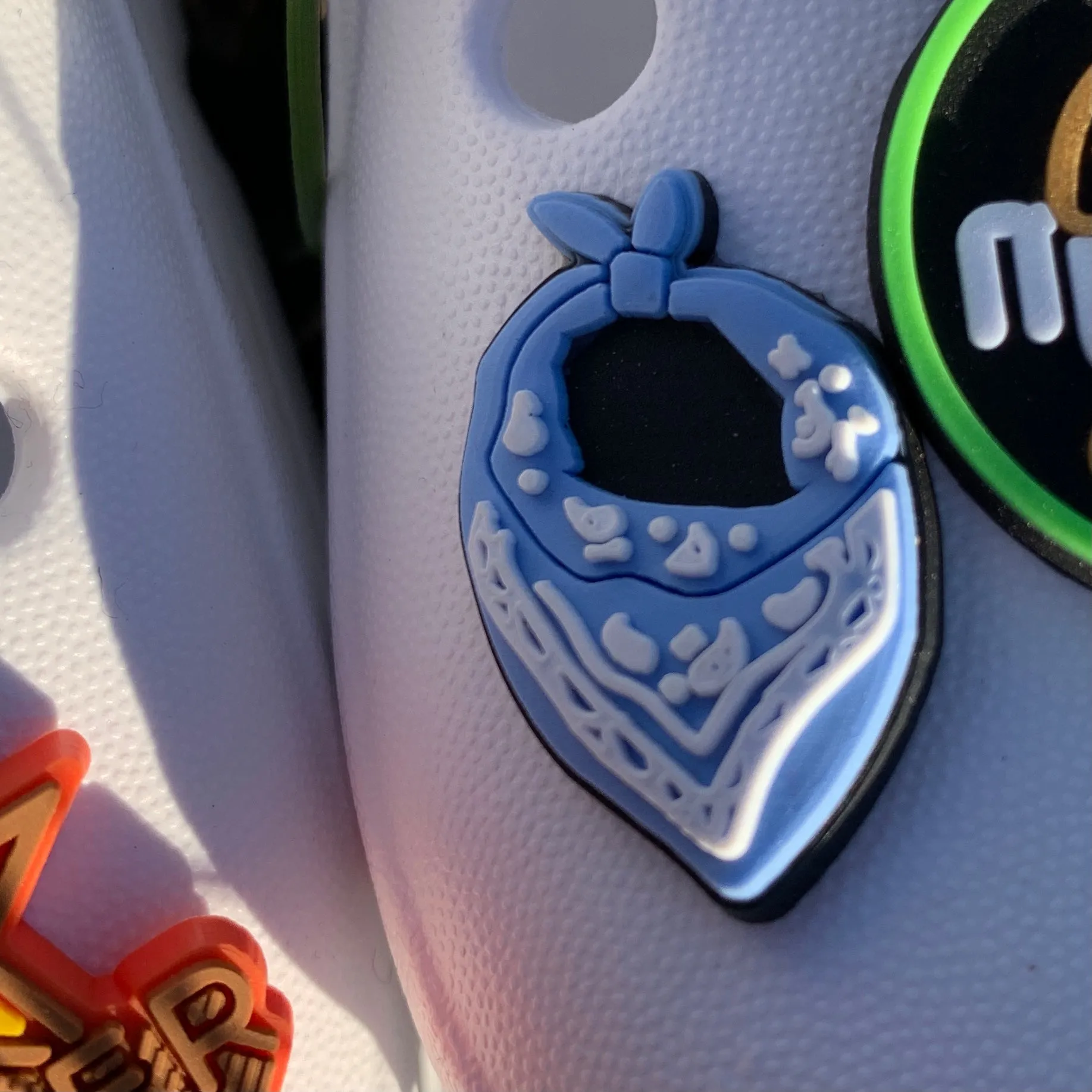 SHOE CHARMS - BLUE BANDANA