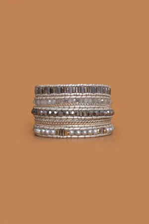 Silver Pearl Five Layer Wrap
