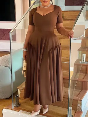 Timeless Elegance Flowing A-Line Dress with Graceful Silhouette