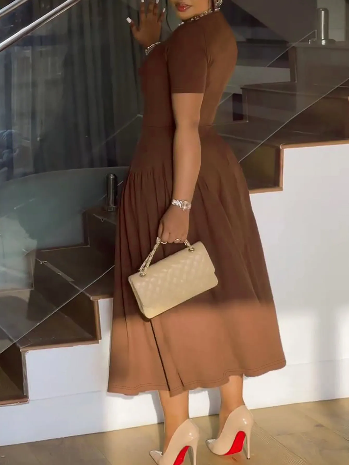 Timeless Elegance Flowing A-Line Dress with Graceful Silhouette