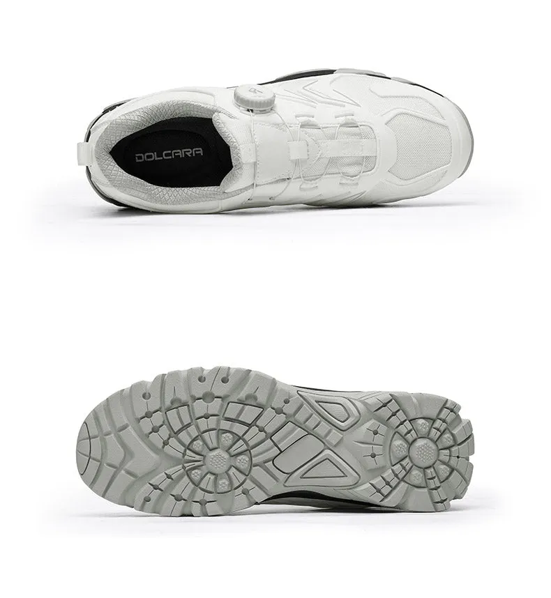 TNV Men Casual Shoes Real Leather Sneakers Without Laces Up Breathable Low Heel Four Season Use Waterproof Material DS2351