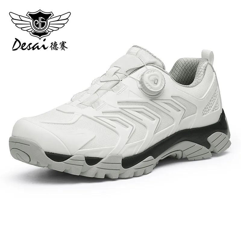 TNV Men Casual Shoes Real Leather Sneakers Without Laces Up Breathable Low Heel Four Season Use Waterproof Material DS2351