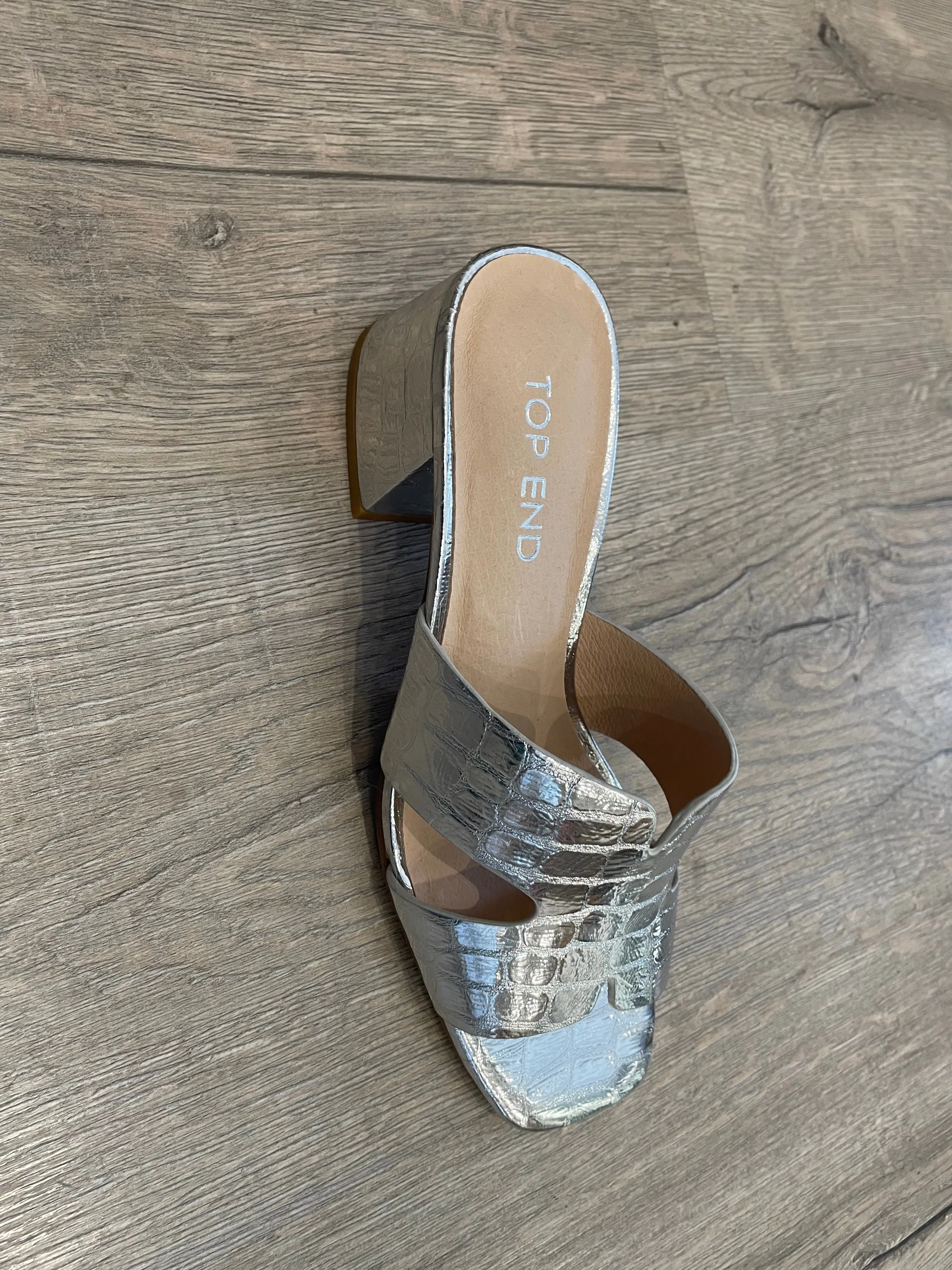 Top End - Corlat Croc Leather - Silver