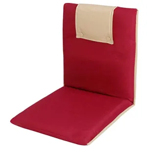 URBAN KINGS Padded Floor Chair with Adjustable Backrest, Comfortable, Semi-Foldable, and Versatile, for Meditation, Seminars, Reading, TV Watching Or Gaming, Elegant Design (Standard, Maroon)