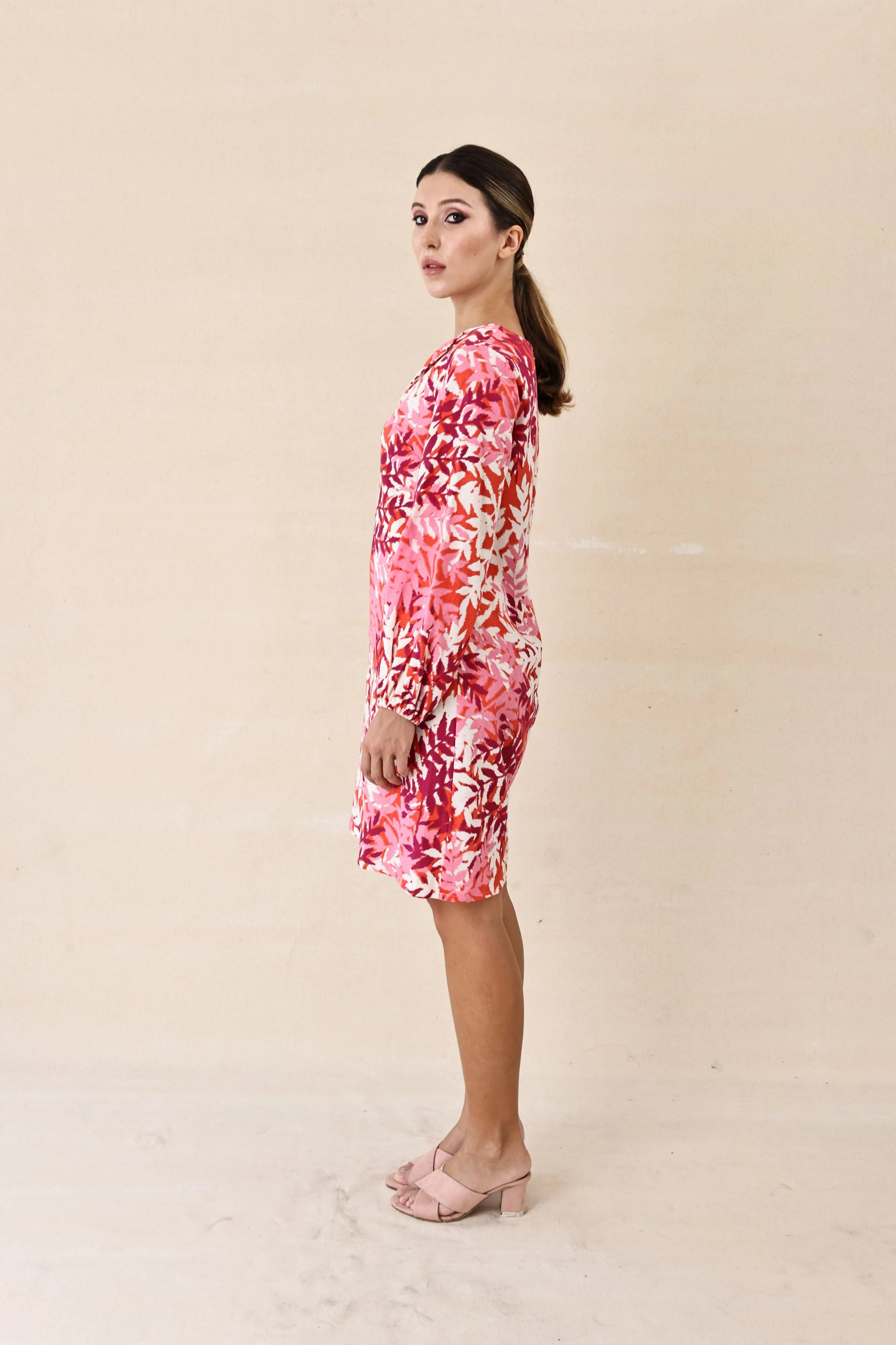 Vibrant Tropical Print Dress