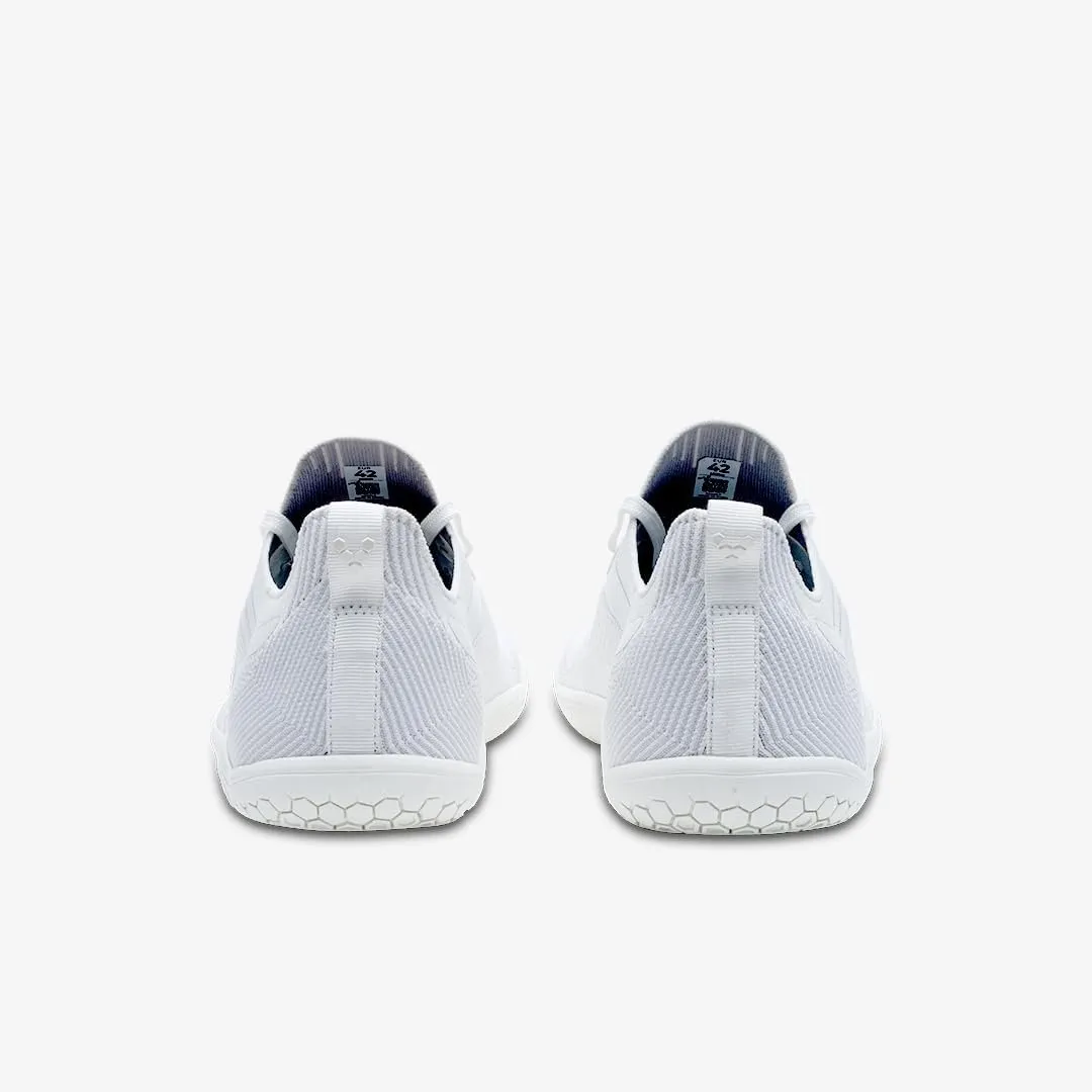 Vivobarefoot Primus Lite Knit, Mens Vegan Light Breathable Shoe with Barefoot Sole Bright White