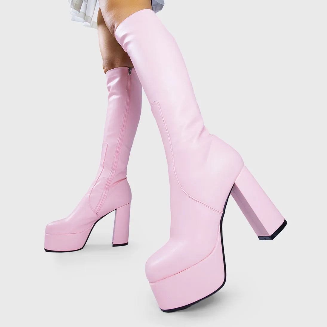 Whatta Showdown Platform Knee High Boots
