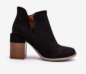 Woman Black Cutout Openwork Ankle Boots