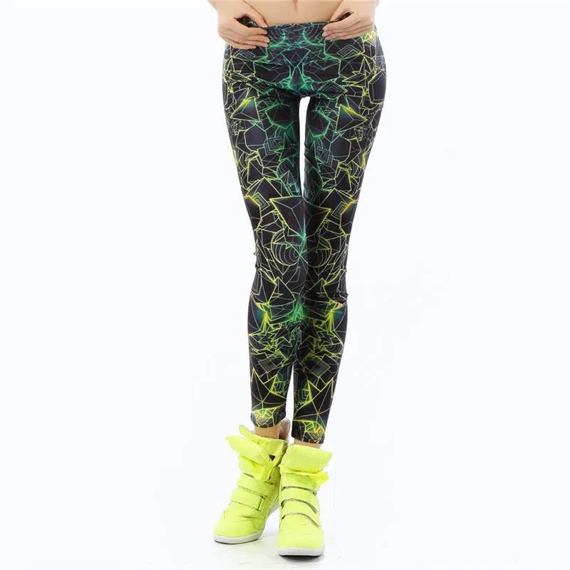 Women leggings 3D Printed color legins Ray fluorescence leggins pant legging for Woman