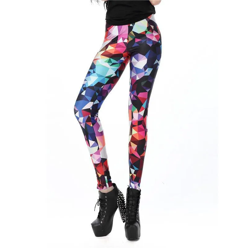 Women leggings 3D Printed color legins Ray fluorescence leggins pant legging for Woman