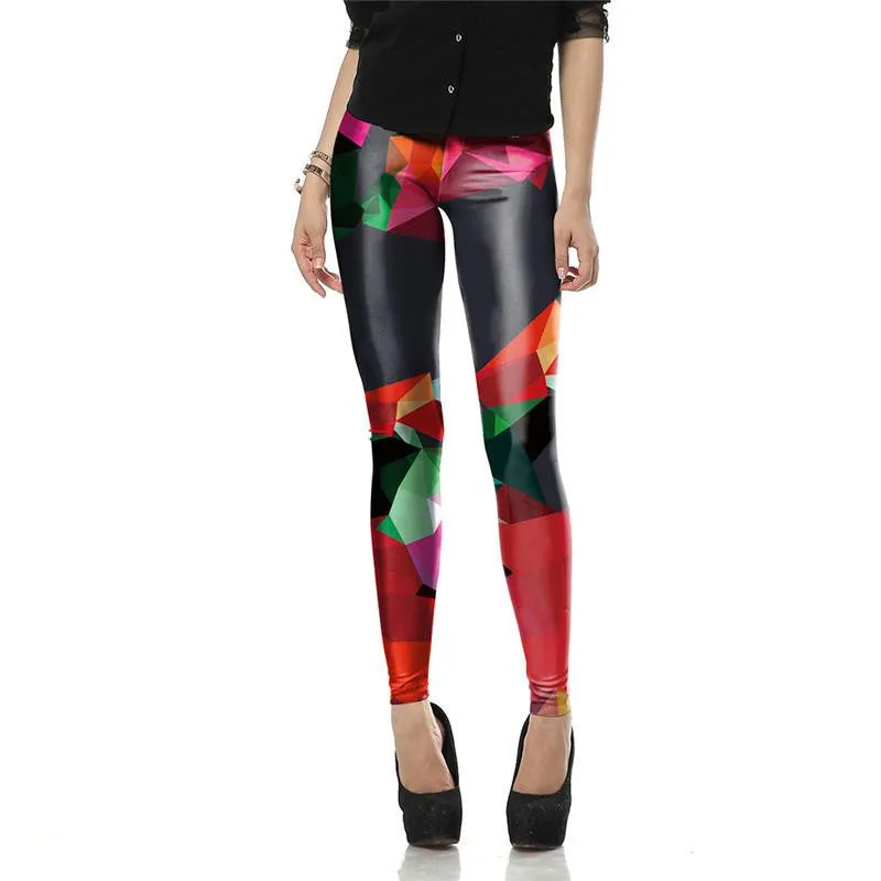 Women leggings 3D Printed color legins Ray fluorescence leggins pant legging for Woman