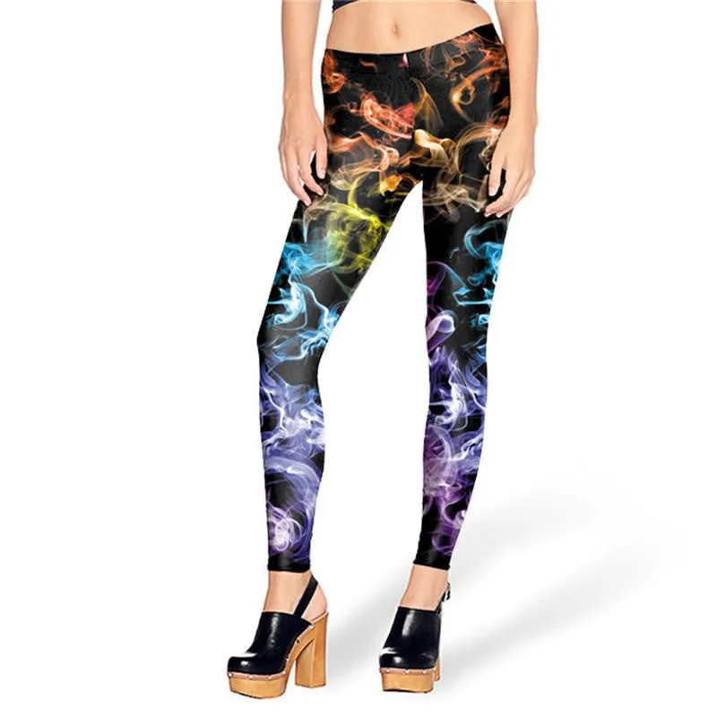 Women leggings 3D Printed color legins Ray fluorescence leggins pant legging for Woman