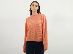 Women Patterned Round Neck Sweater