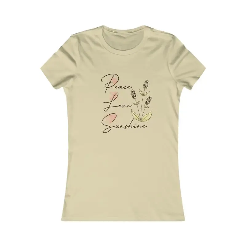 Womens Favorite Tee Spreading Peace Love and Sunshine