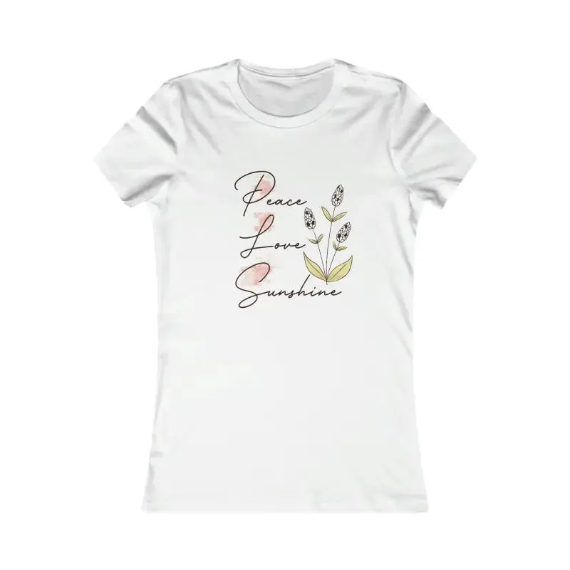 Womens Favorite Tee Spreading Peace Love and Sunshine
