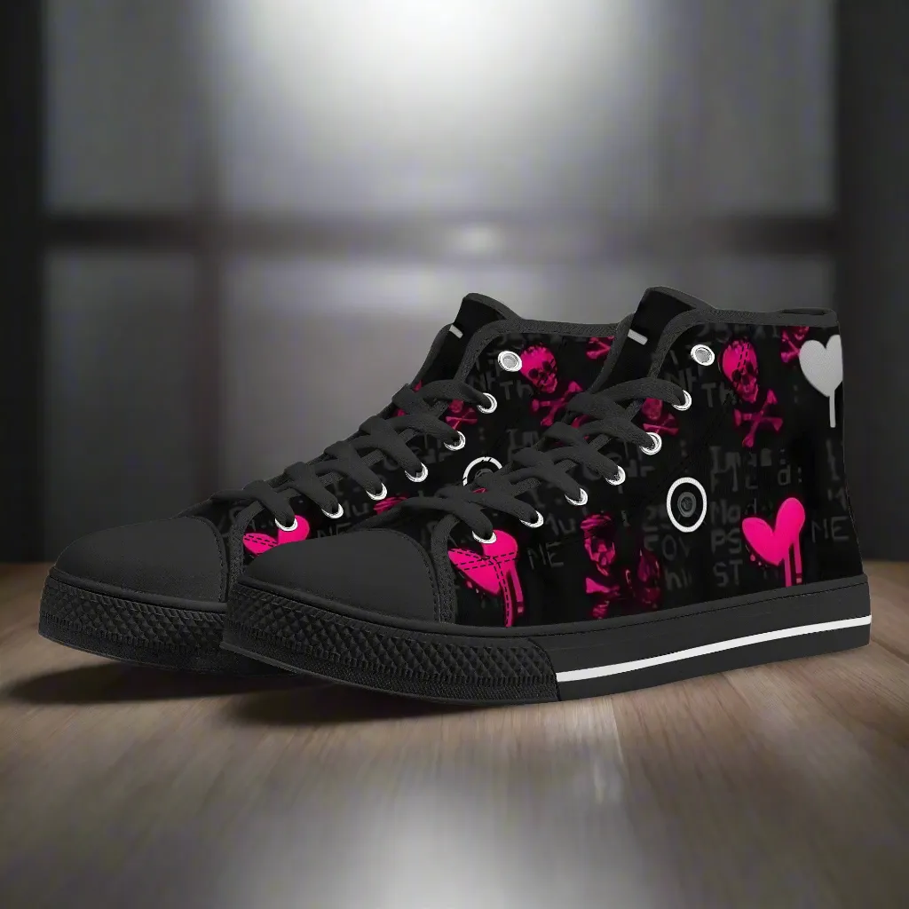 Women's shoesGothic Style High Top Canvas Shoes
